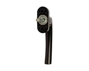 Ручка оконная Rotoline 40мм, алюминиевая, 90°, без винтов, без логотипа Roto, черный янтарь матовый R062M